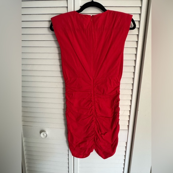 Red Ruched Dress - Picture 2 of 2